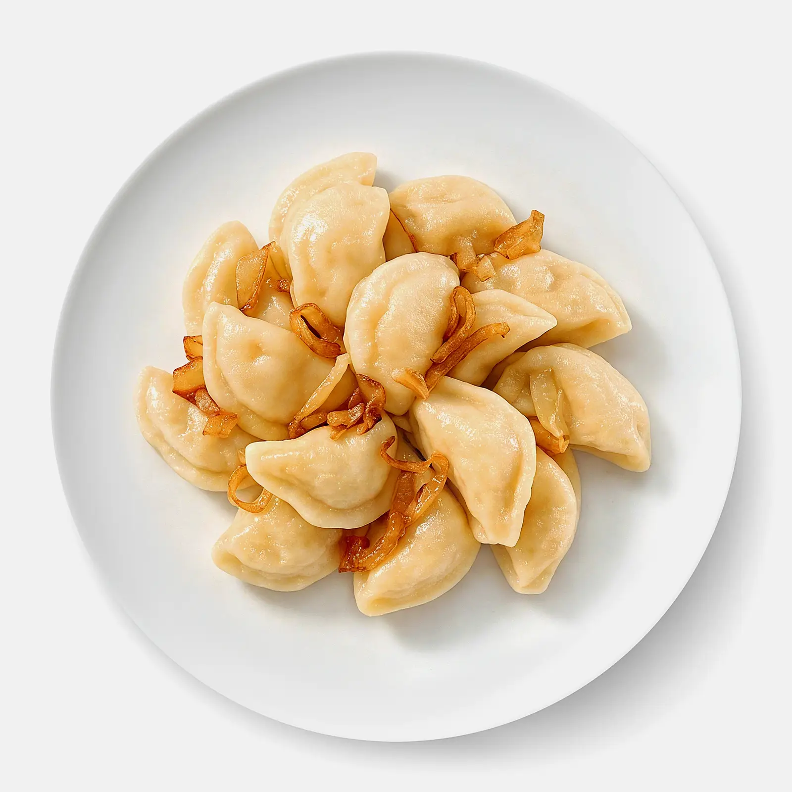 Вареники с картофелем и жареным луком Вареники с картофелем и жареным луком