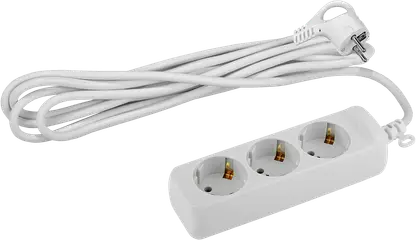 Удлинитель Эра 3 розетки без выключателя с заземлением 10А 2200Вт 3м