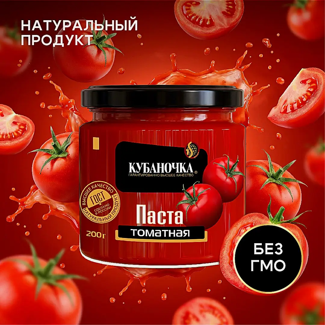 Томатная паста Кубаночка 200г - фото 3 Томатная паста Кубаночка 200г - фото 3