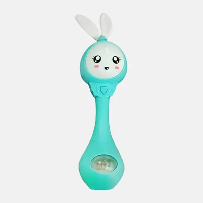 Погремушка для малышей Зайка со звуком Wowplay! в ассортименте