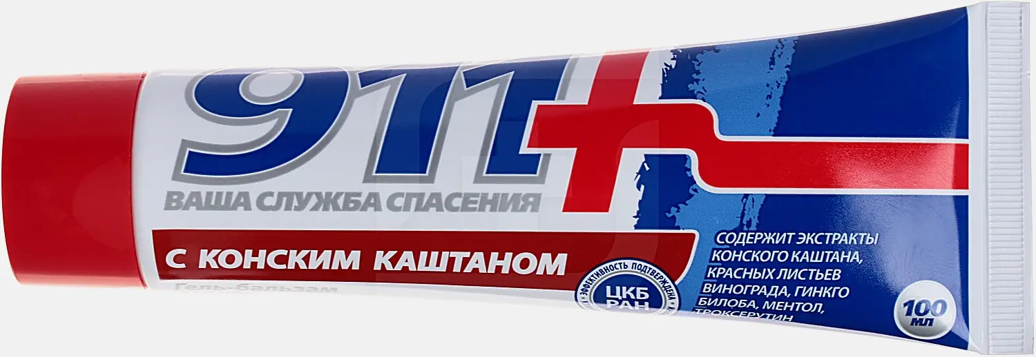 Гель-бальзам для ног 911 с конским каштаном 100мл