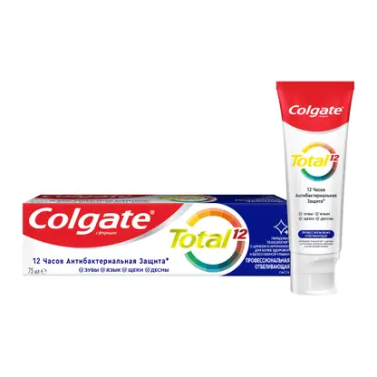 Изображение товара Зубная паста Colgate Total 12 Профессиональная Отбеливающая 75мл