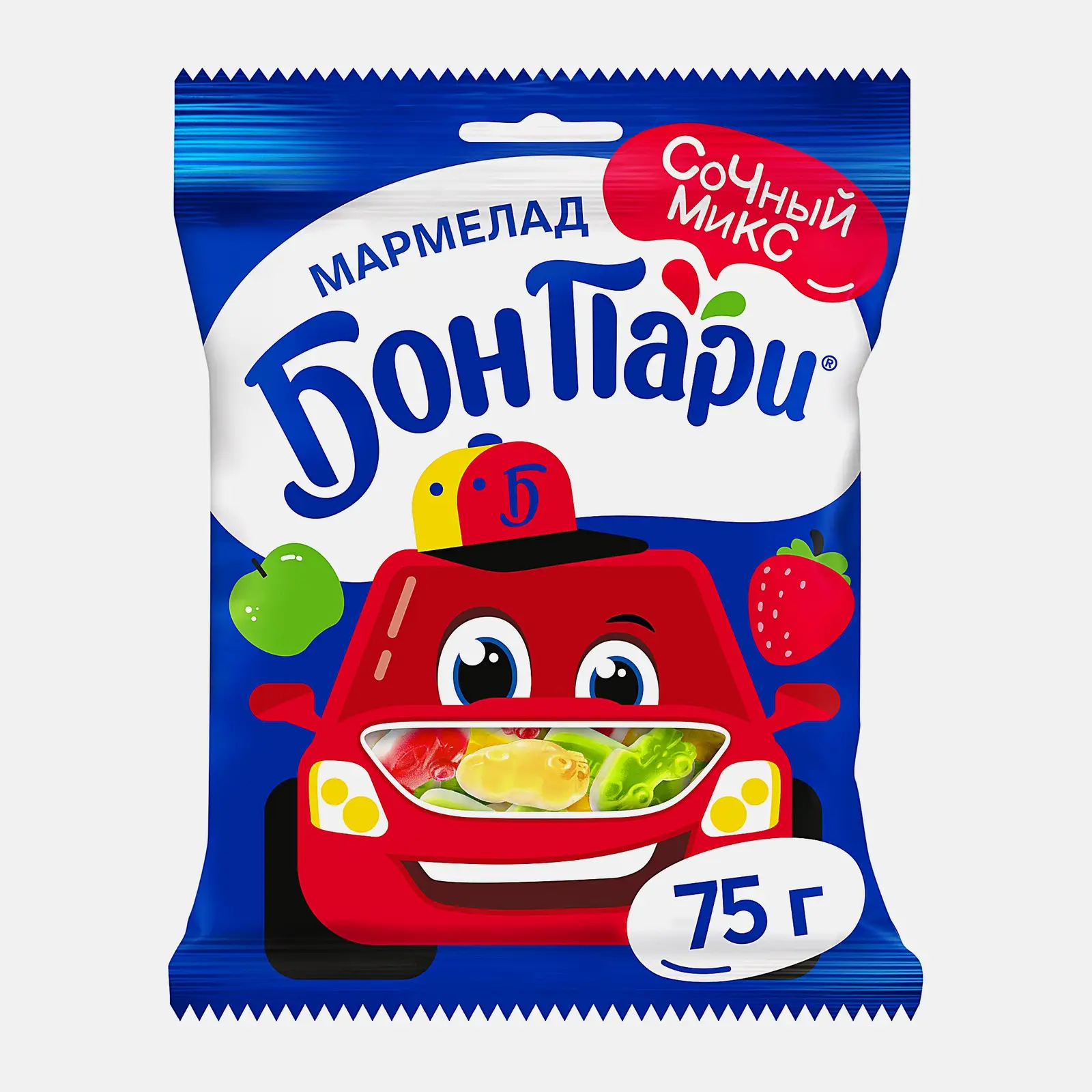 Мармелад жевательный Машинки Бон Пари 75г