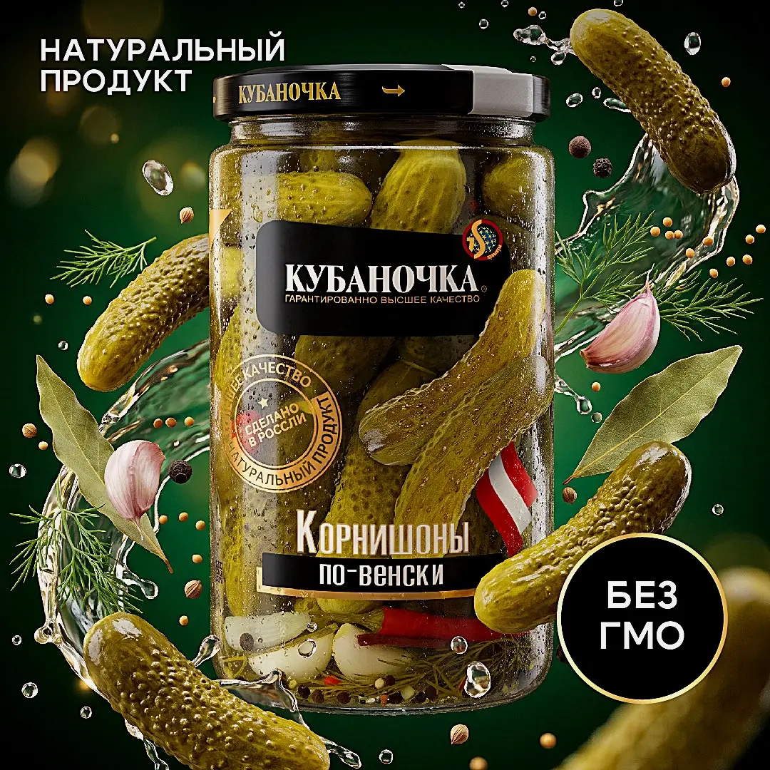Корнишоны маринованные по-венски Кубаночка 360г - фото 3