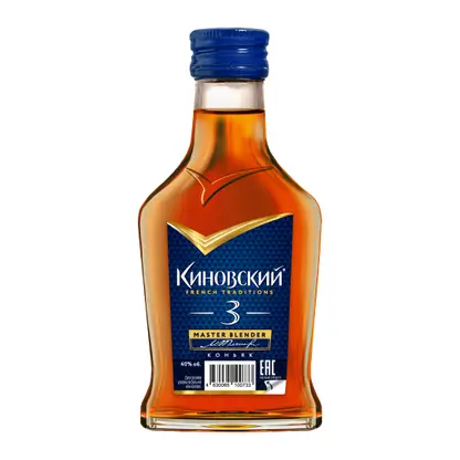 Изображение товара Коньяк Киновский 3 года 40% 100мл качественный российский напиток