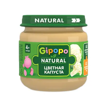 Изображение товара Пюре овощное Gipopo Цветная капуста 80г