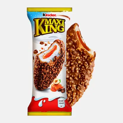 Вафля Maxi King с молочным шоколадом орехами и молочно-карамельной начинкой Kinder 35г