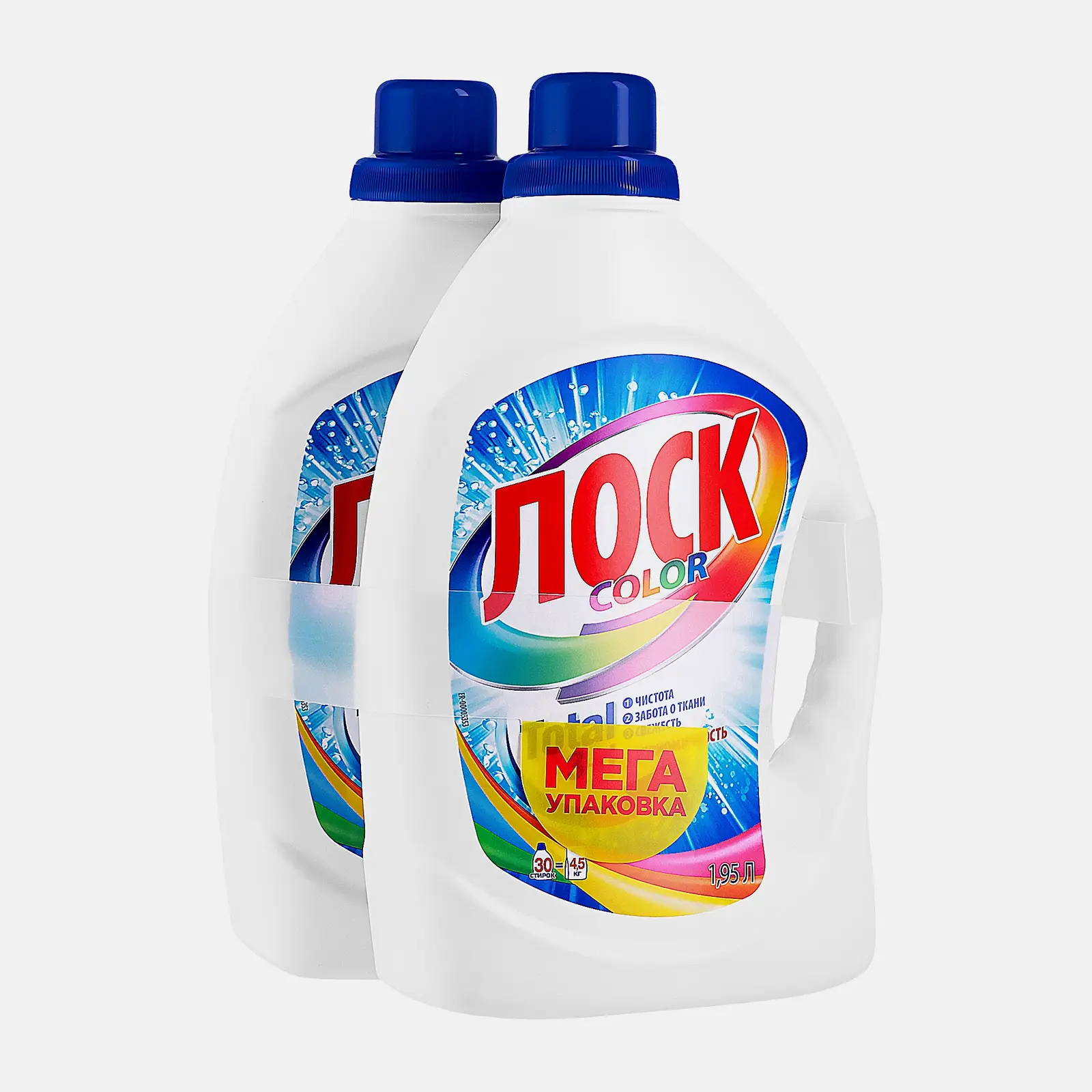 Гель для стирки Лоск Колор для цветного жидкий порошок 60 стирок 1.95л*2