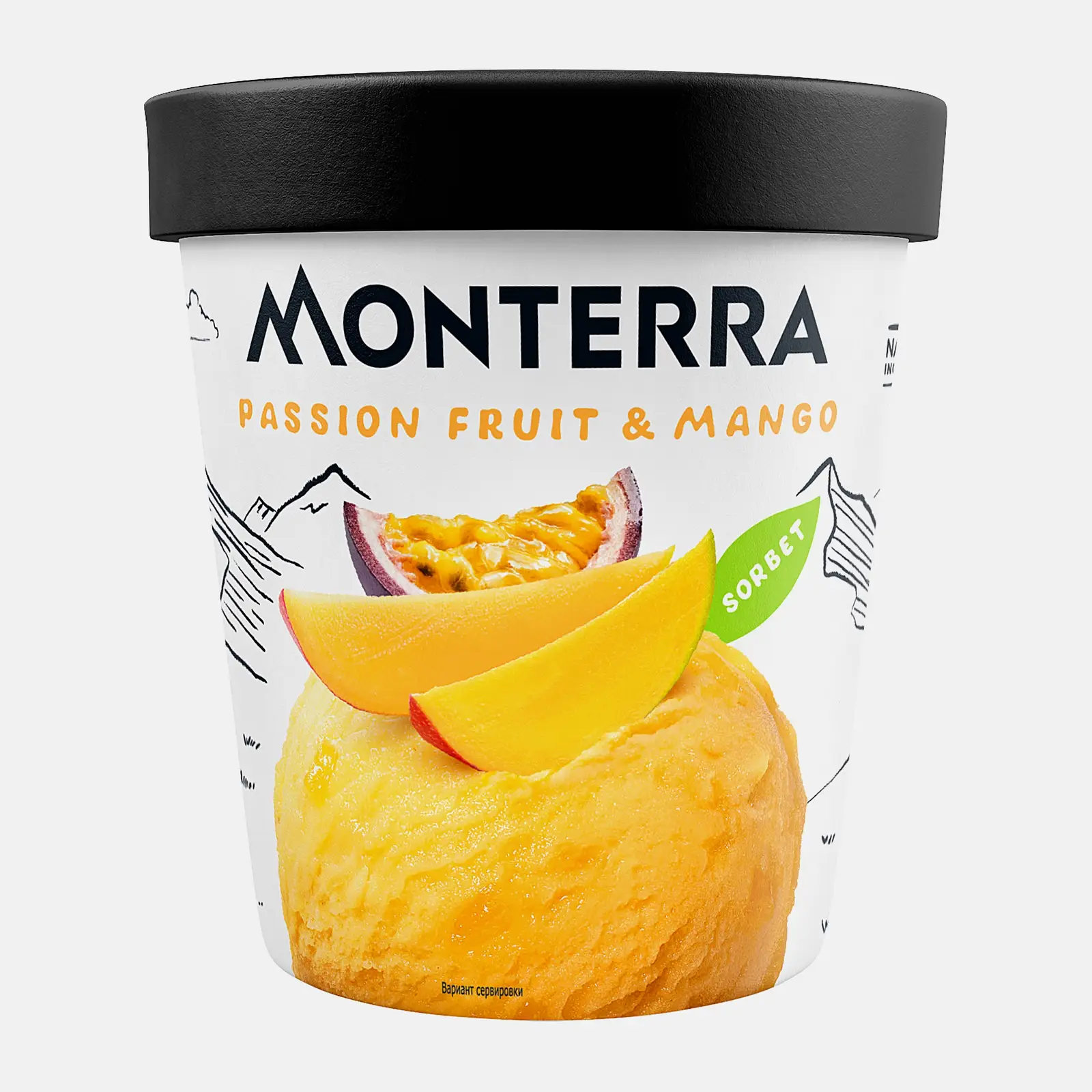 Мороженое Monterra сорбет манго-маракуйя 300г Мороженое Monterra сорбет манго-маракуйя 300г