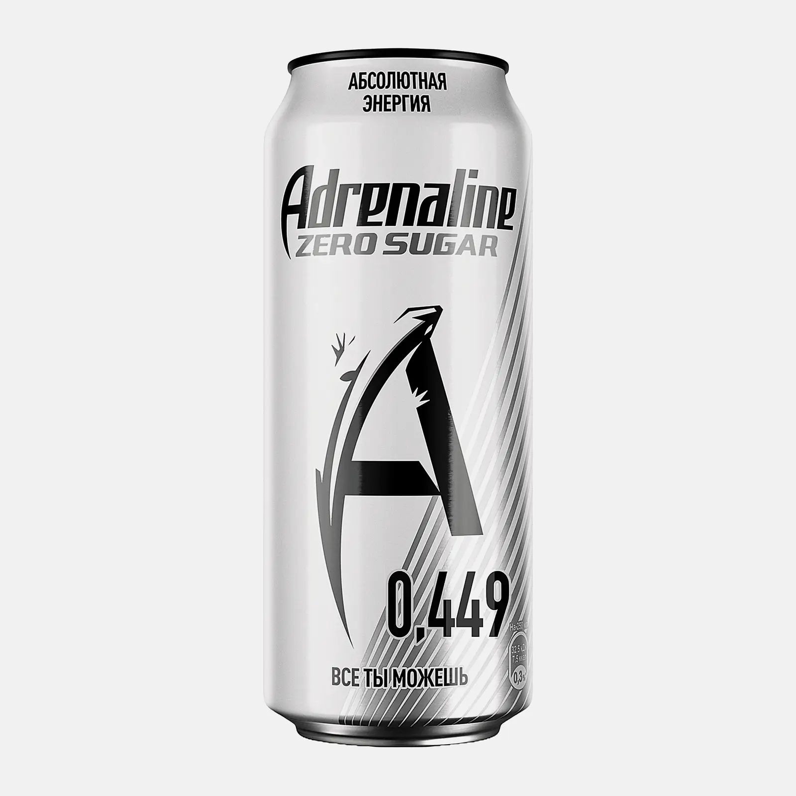 Энергетический напиток Adrenaline Rush Silver Energy Zero Sugar 449мл