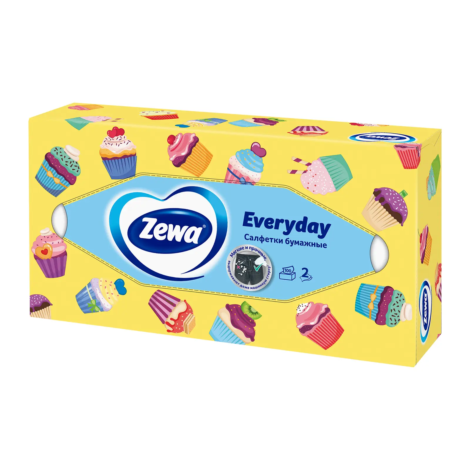 Салфетки бумажные Zewa Everyday 2 слоя 100шт