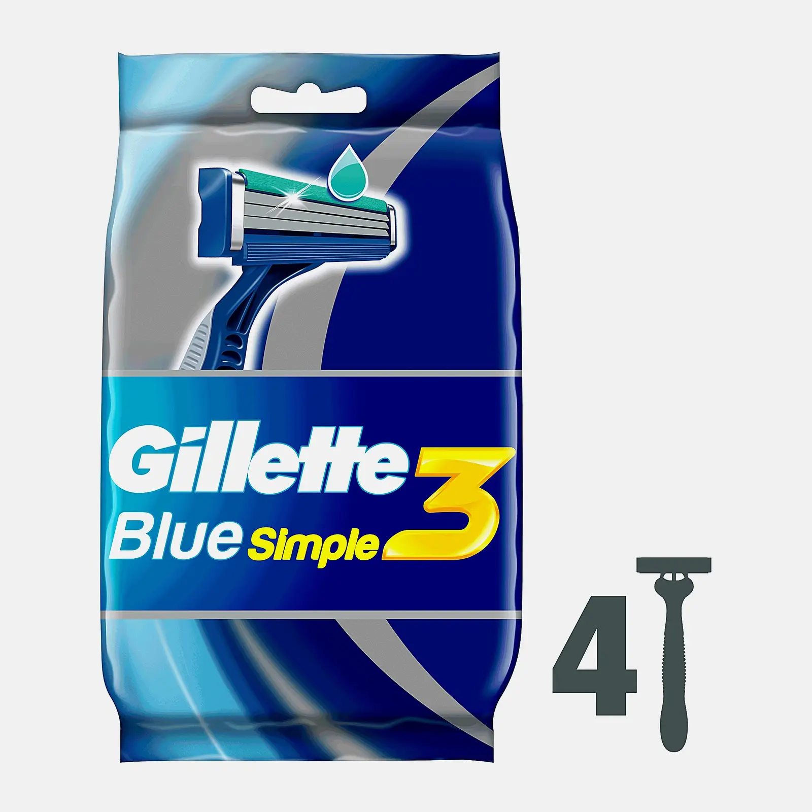 Бритва Gillette Blue Simple одноразовая 4шт - фото 9