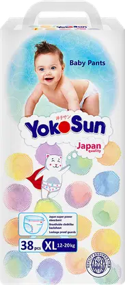 Подгузники-трусики Yokosun детские р.XL 12-20кг 38шт