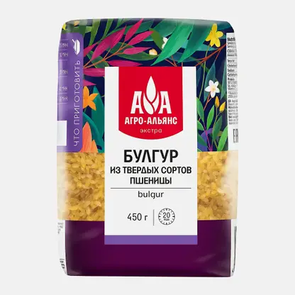 Булгур из твёрдых сортов пшеницы Агро-альянс 450г