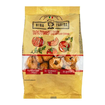 Изображение товара Тараллини с томатом и ароматными травами Nina Farina 180г