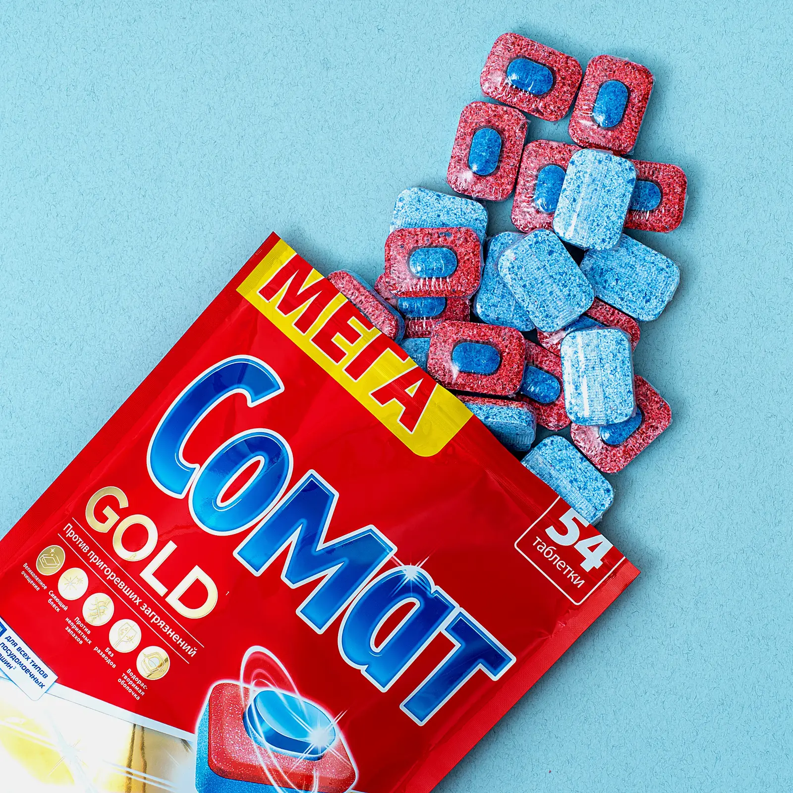 Таблетки для посудомоечных машин Сомат Голд 54шт