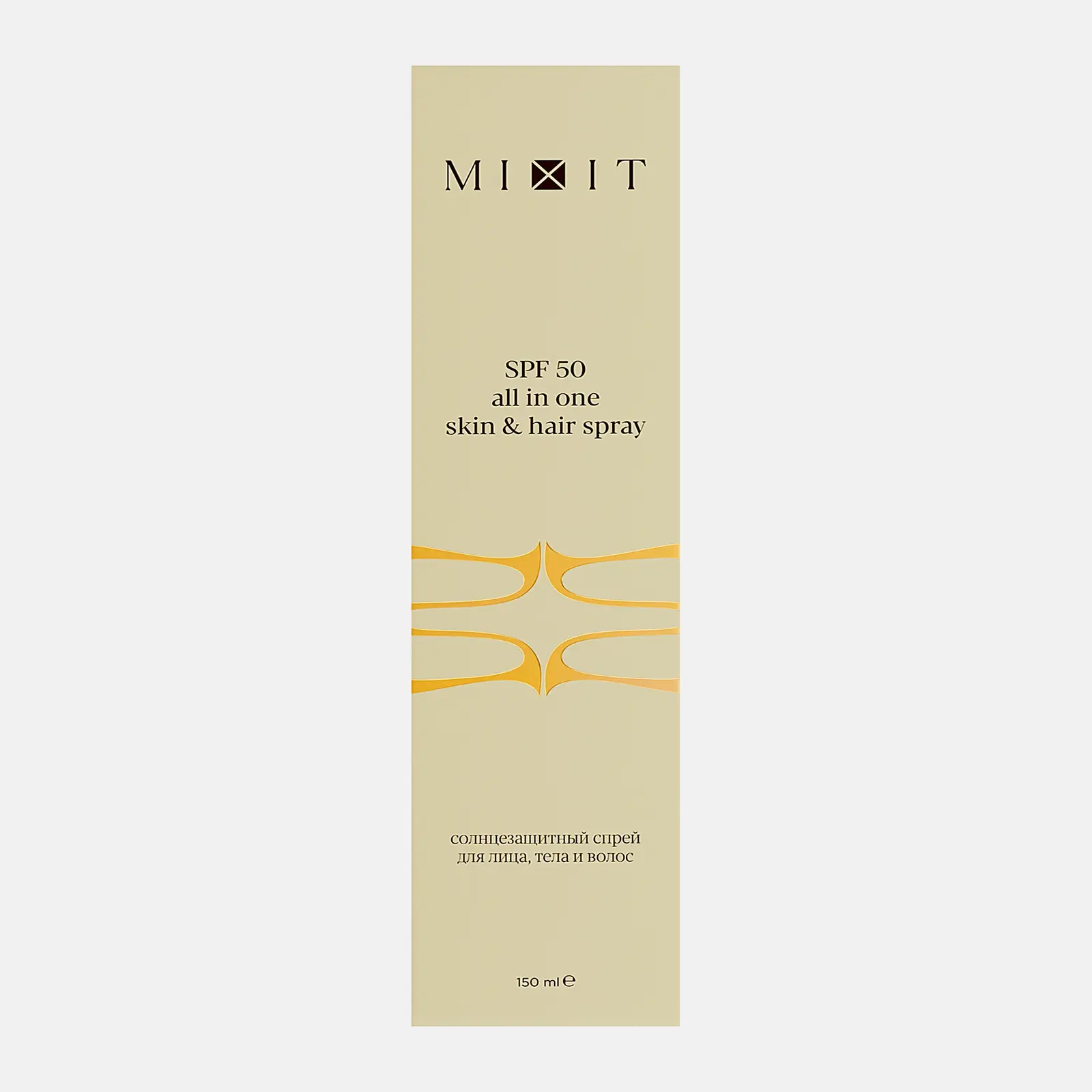 Солнцезащитный спрей для лица тела и волос SPF50 Mixit 150мл Солнцезащитный спрей для лица тела и волос SPF50 Mixit 150мл