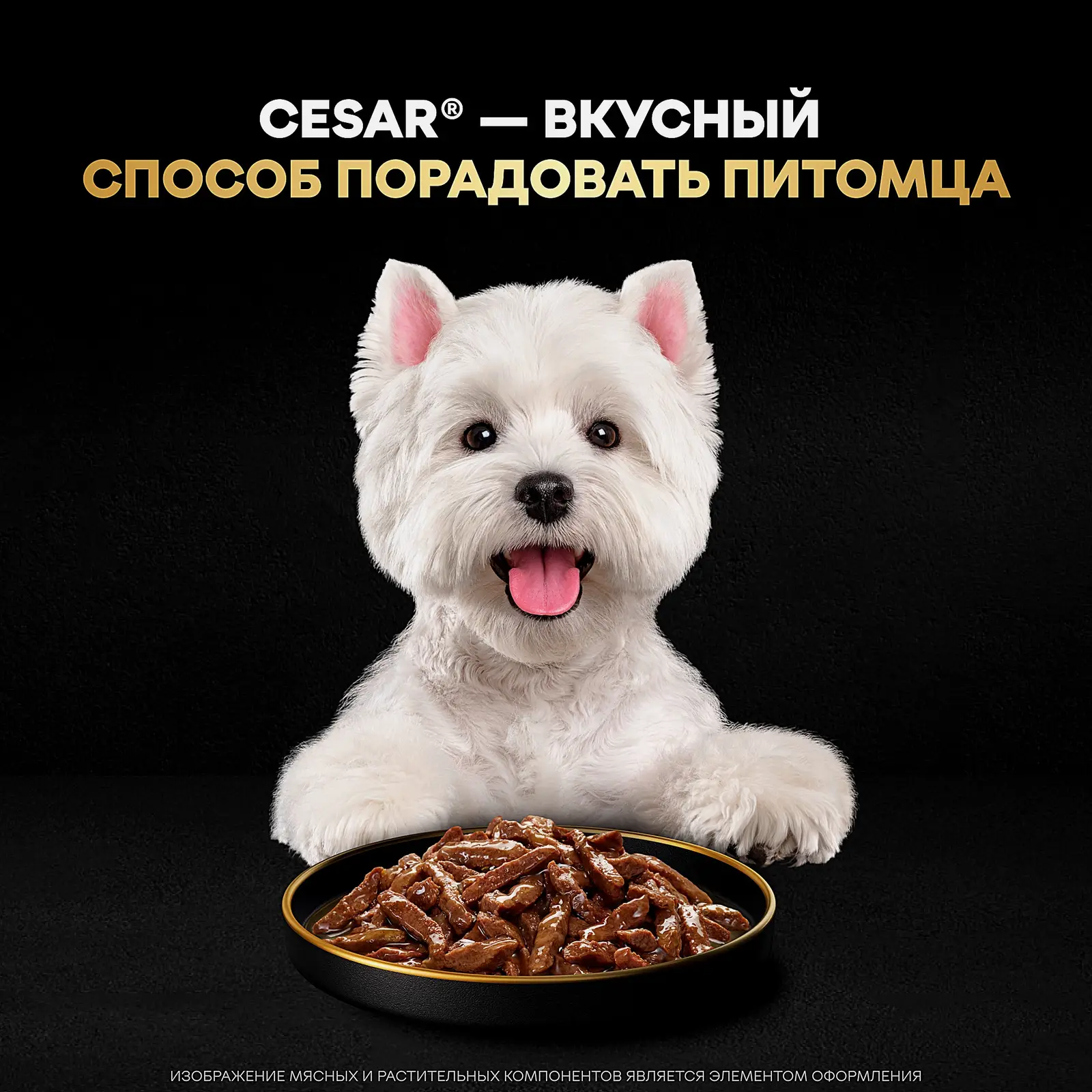 Корм для собак стейк меню сочная говядина Cesar 80г - фото 2