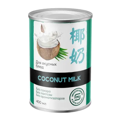 Изображение товара Кокосовое молоко Thai Coco 5-7% 400мл - натуральный продукт