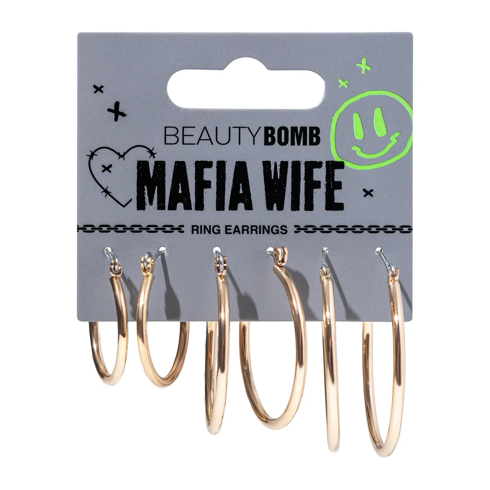 Серьги-кольца Beauty Bomb Hooliguns Mafia wife