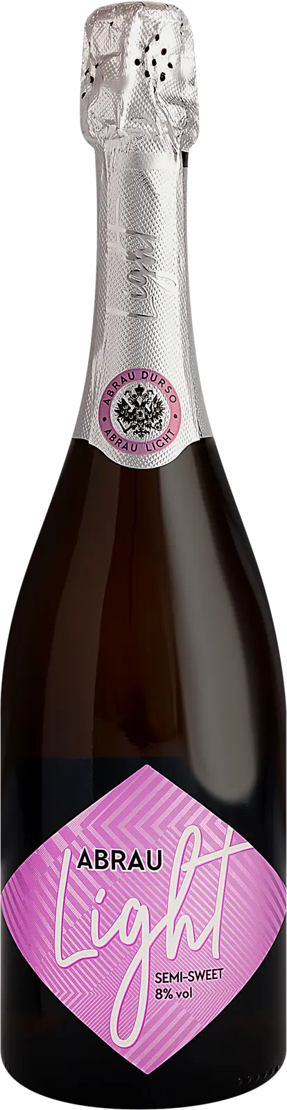 Изображение товара Газированный полусладкий винный напиток Abrau Light 8% 750мл Россия