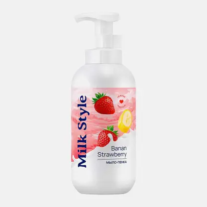 Мыло-пенка для рук Клубника-банан Milk Style 500мл