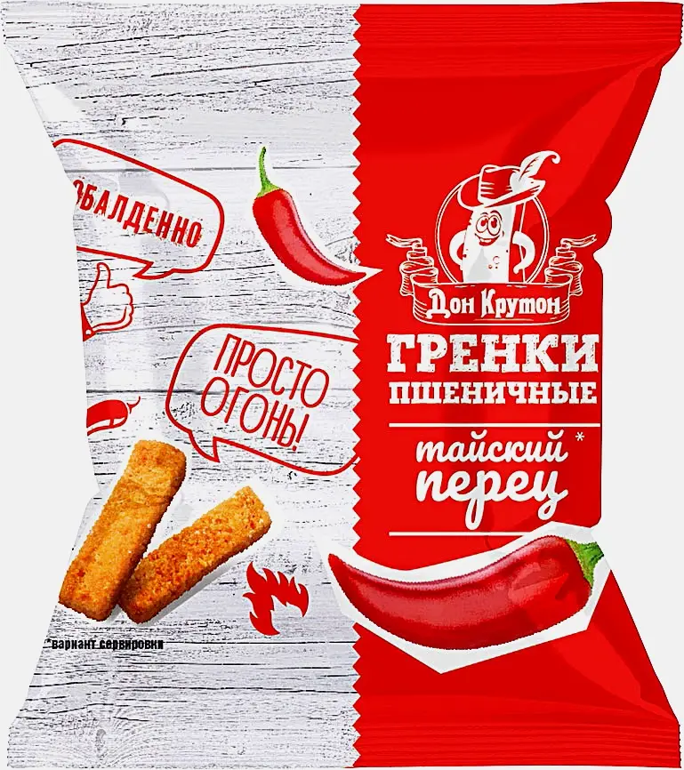 Изображение товара Гренки Дон Крутон Тайский перец пшеничные 55г