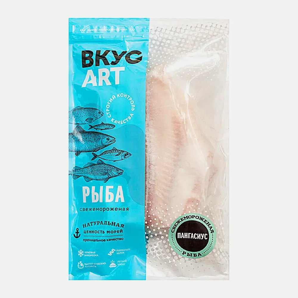 Пангасиус ВкусАрт филе без кожи замороженный 600г Пангасиус ВкусАрт филе без кожи замороженный 600г
