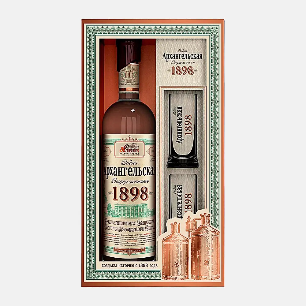 Изображение товара Водка Выдержанная Архангельская 40% в подарок 700 мл