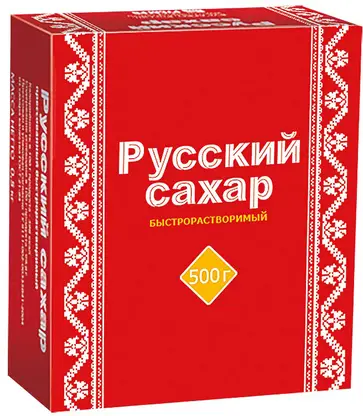 Изображение товара Русский прессованный белый сахар 500г - натуральный и удобный в использовании