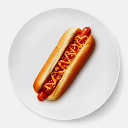 Хот-дог с сосиской из мяса птицы на зерновой булочке 180г