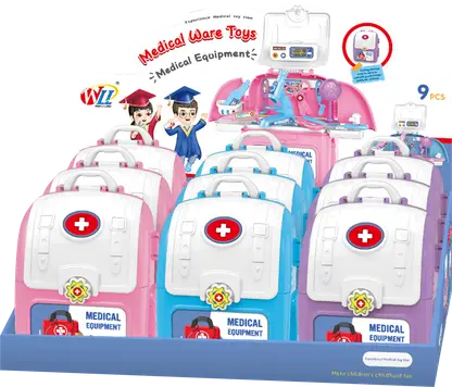 Изображение товара Набор игрушек кухня/доктор в рюкзаке для куклы в ассортименте