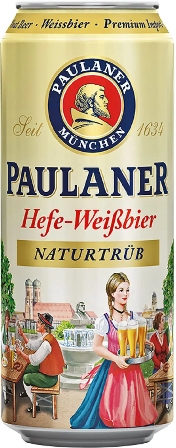 Пиво Paulaner Hefe-Weißbier светлое нефильтрованное 5.5% 500мл — в каталоге  на сайте сети Магнит | Краснодар