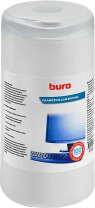 Салфетки Buro чистящие влажные для экранов в тубе 100шт
