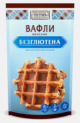 Готовая смесь Тестовъ Вафли Венские без глютена 200г