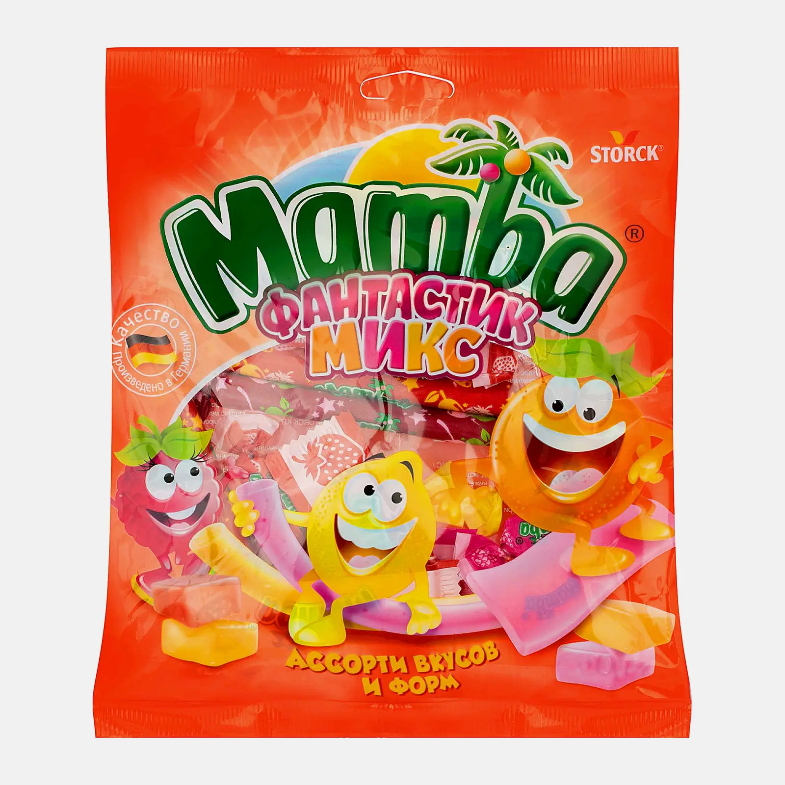 Жевательные конфеты жевательные Фантастик Микс ассорти вкусов и форм Mamba 150г
