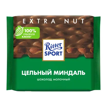 Изображение товара Шоколад Молочный Цельный миндаль Ritter Sport 100г