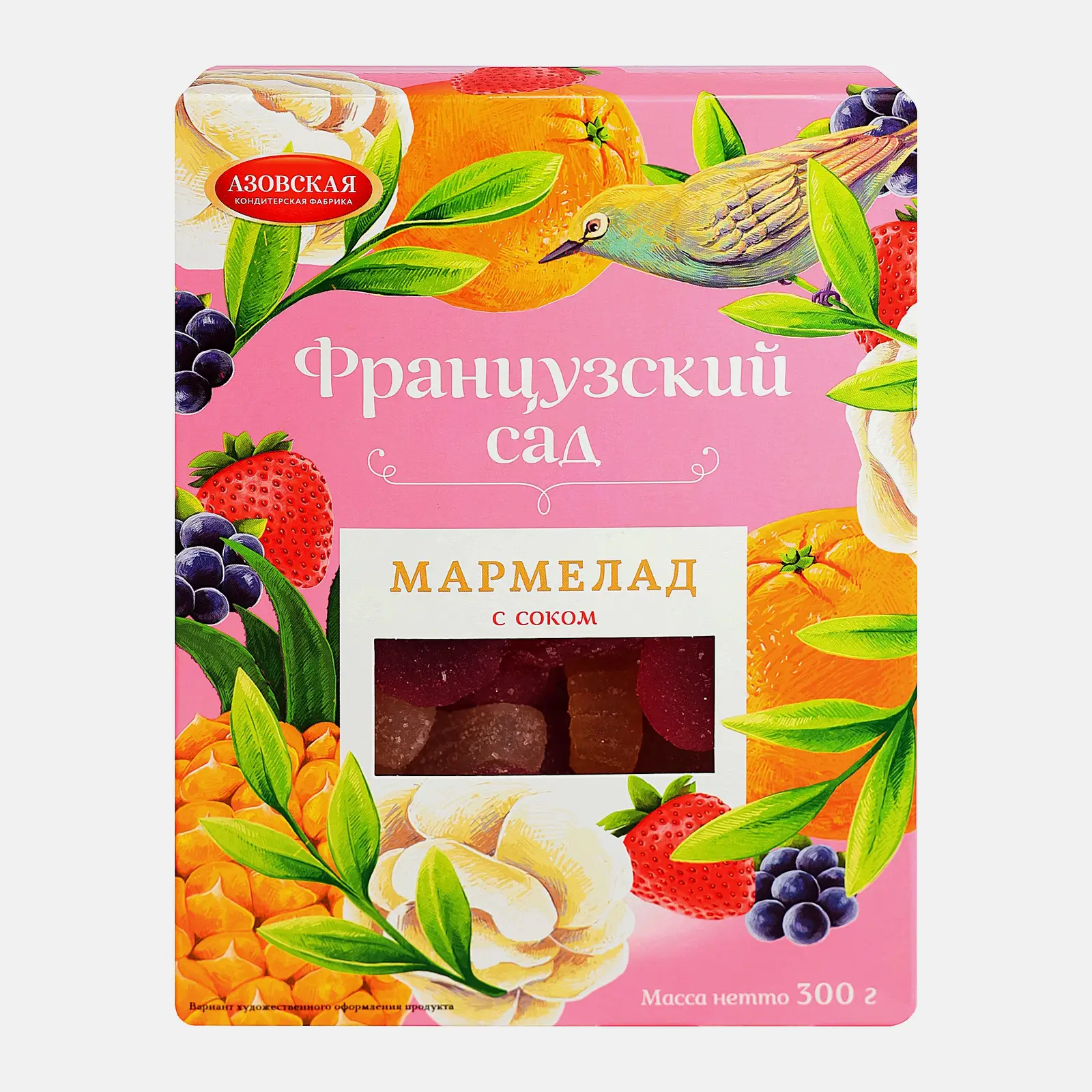 Изображение товара Мармелад Азовская КФ Французский сад с натуральным соком 300г