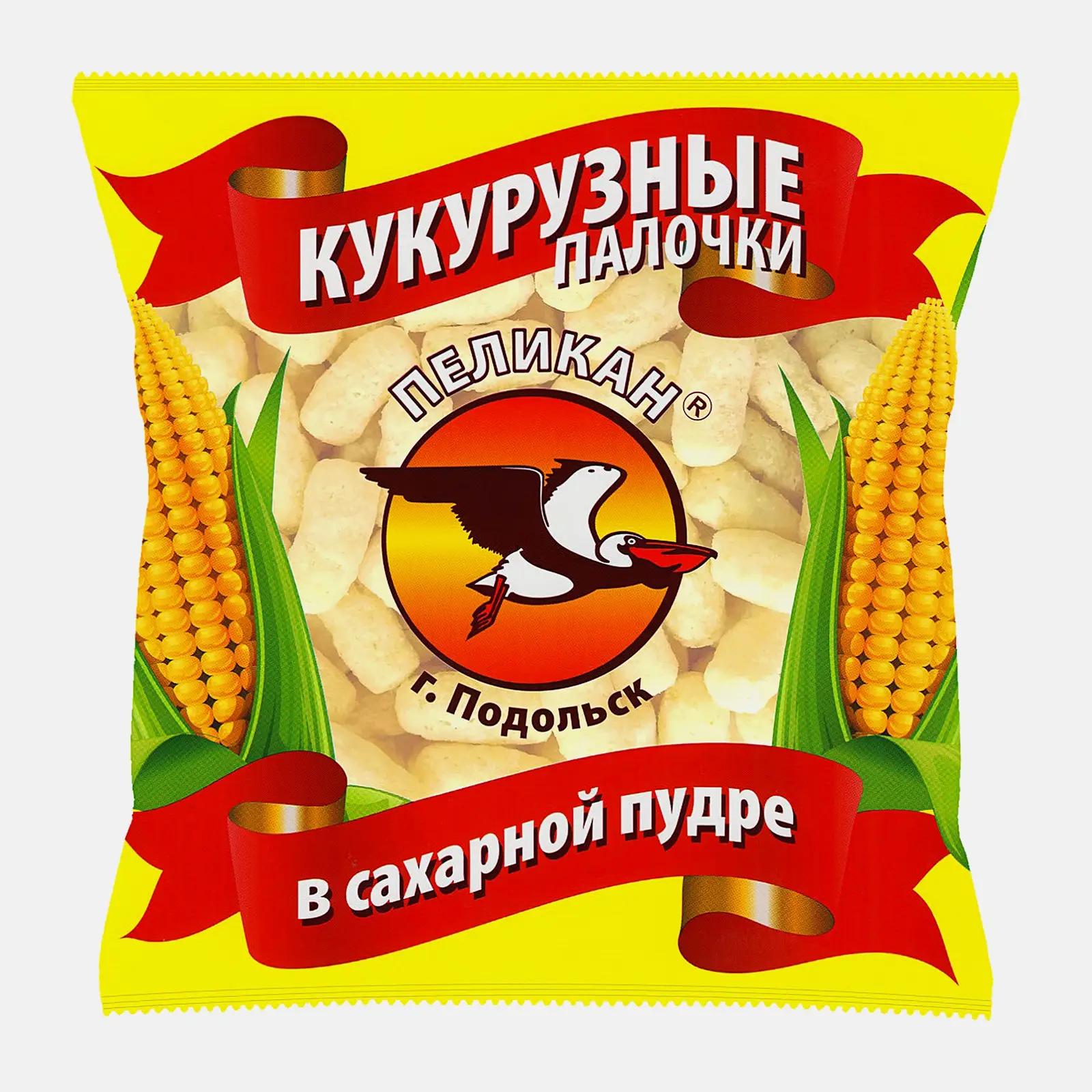 Кукурузные палочки Пеликан в сахарное пудре 65г