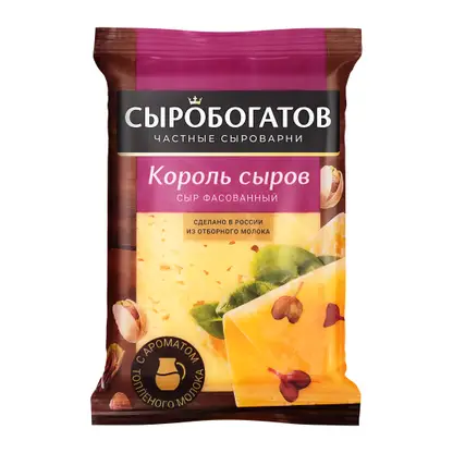 Изображение товара Сыр Сыробогатов Король сыров с ароматом топленого молока 40% 180г