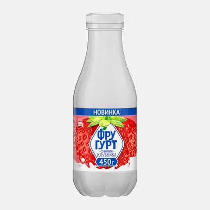 Йогурт питьевой Клубника Фругурт 1% 450г