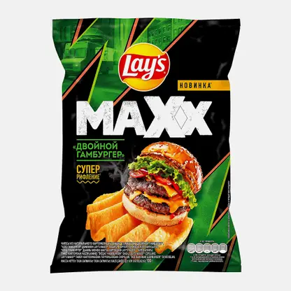 Чипсы Двойной гамбургер Lays Мaxx 100г