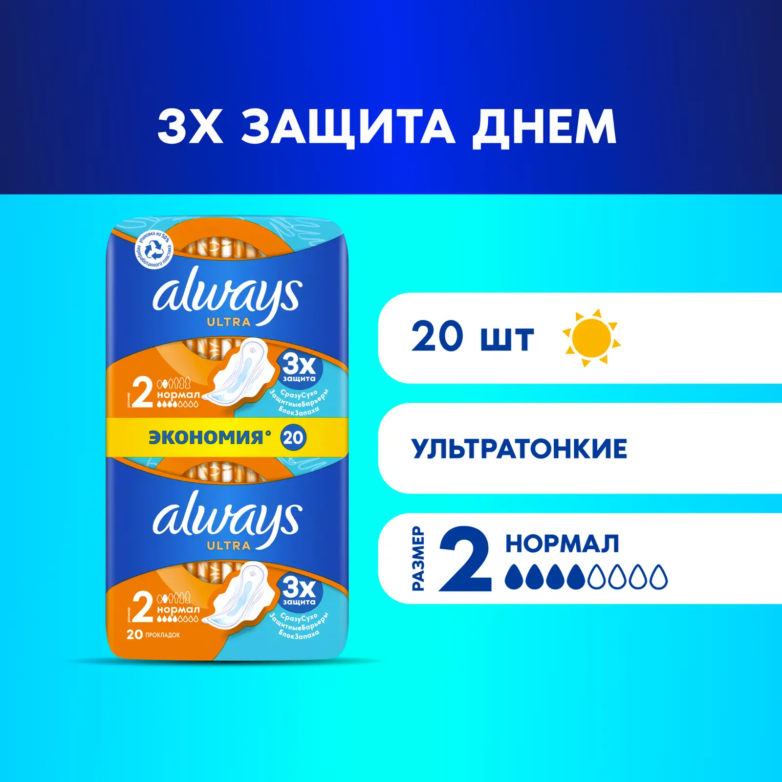 Прокладки Always Ultra Normal 20шт