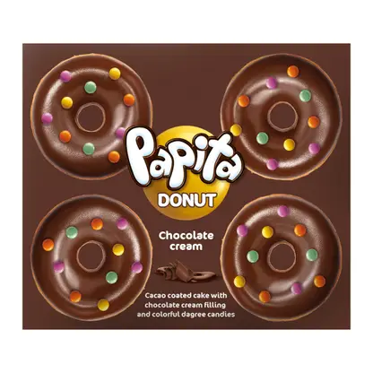 Изображение товара Кекс Donut с глазурью из какао и шоколадной начинкой Papita 160г Изображение товара Кекс Donut с глазурью из какао и шоколадной начинкой Papita 160г