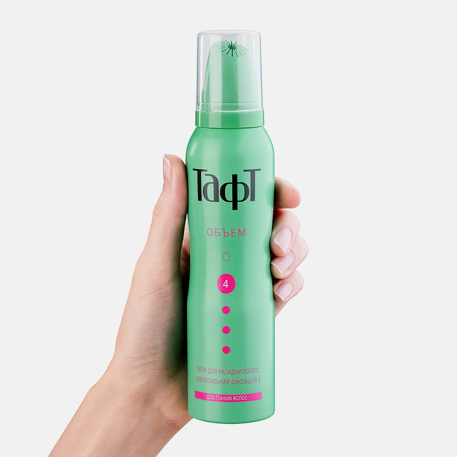 Пена для тонких волос Тафт Объем Сверхсильная фиксация 150мл
