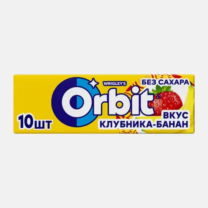 Жевательная резинка Orbit Клубника-банан без сахара 13.6г