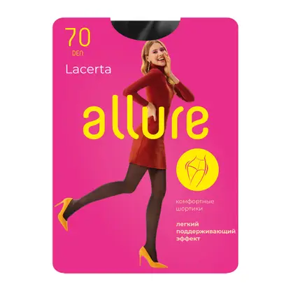 Изображение товара Колготки женские Allure Lacerta 70 черные р.2