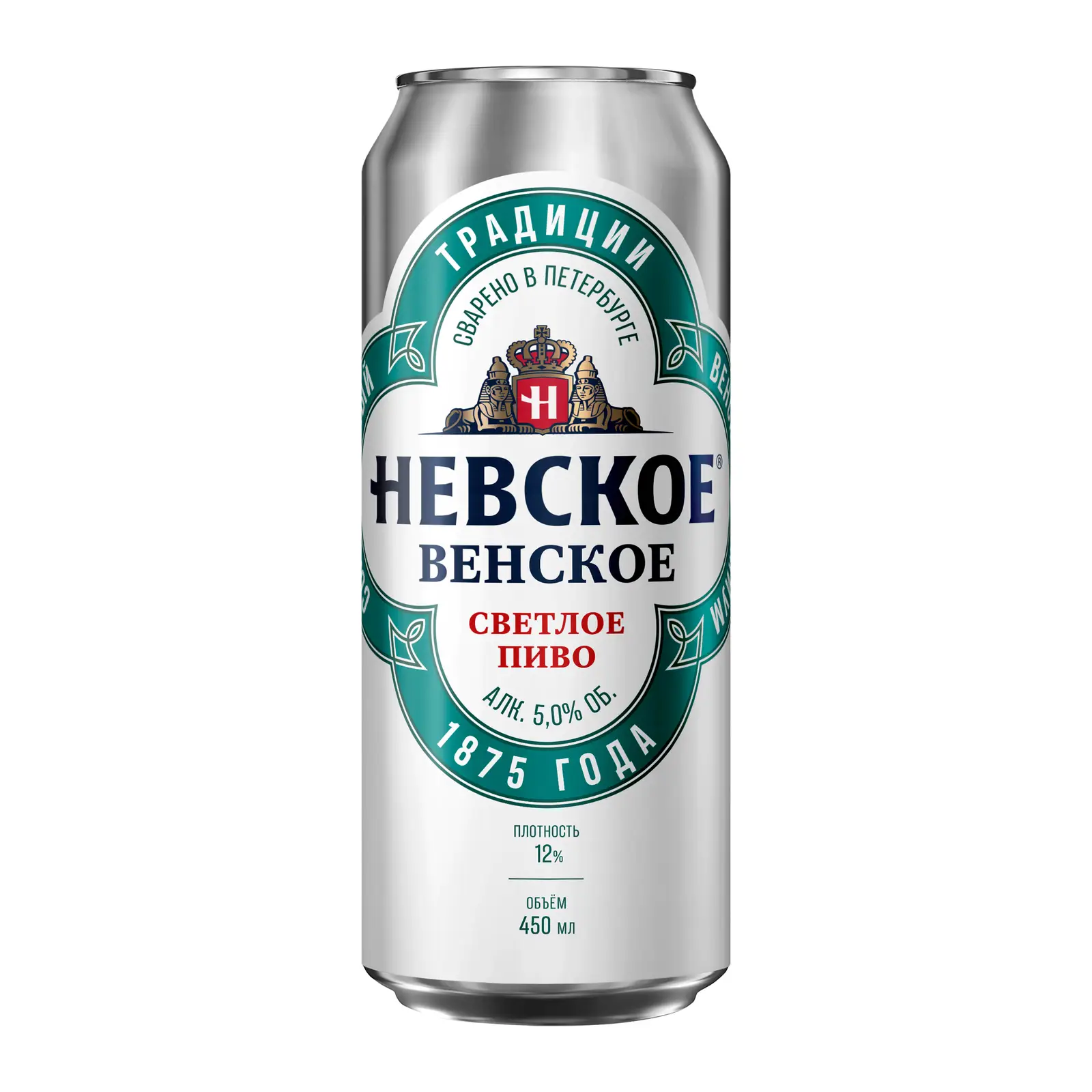 Изображение товара Пиво Невское Венское светлое фильтрованное пастеризованное 5.1% 450мл