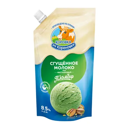 Изображение товара Молоко сгущенное со вкусом фисташкового пломбира Коровка из Кореновки 8.5% 270 г