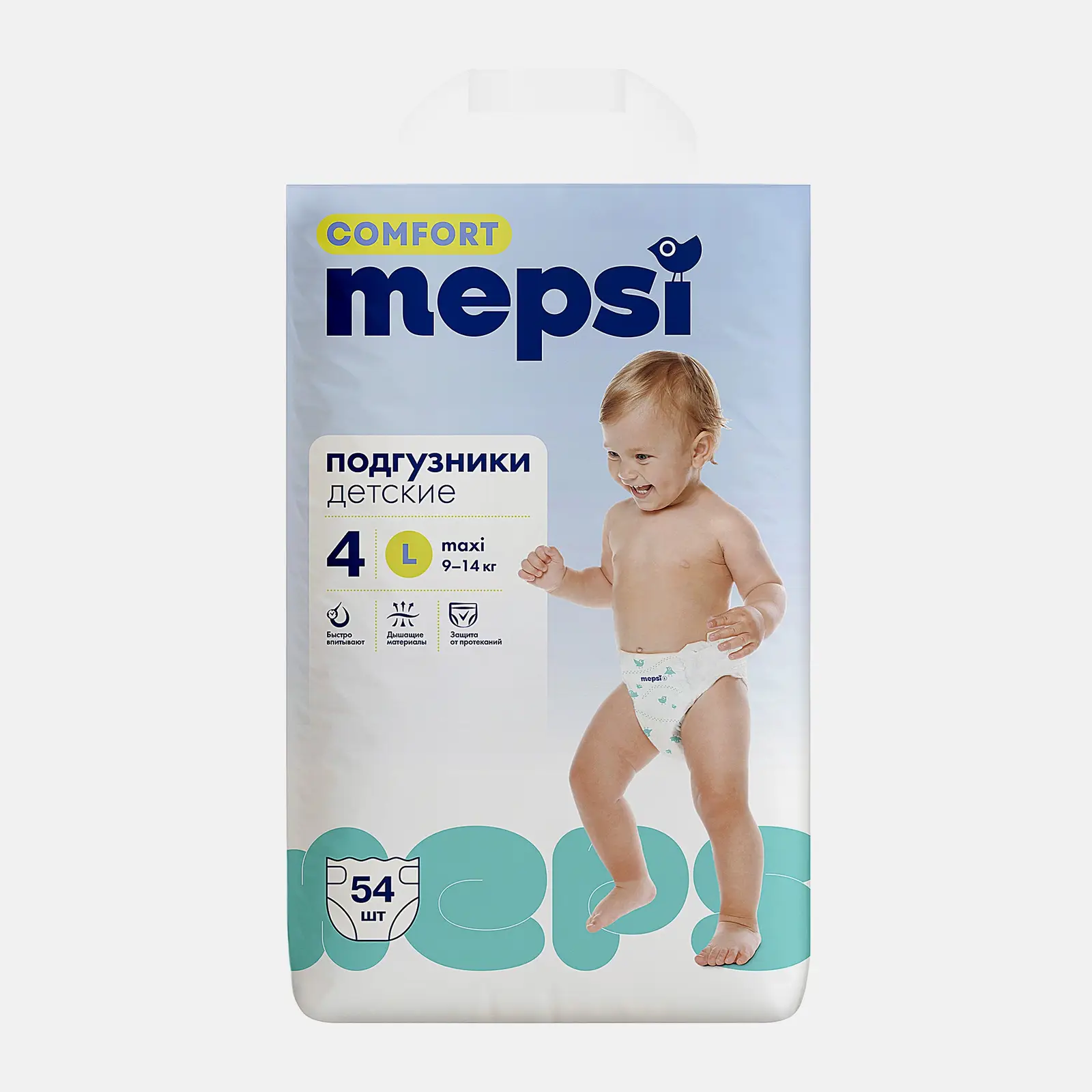 Подгузники L 9-14кг Mepsi Comfort 54шт